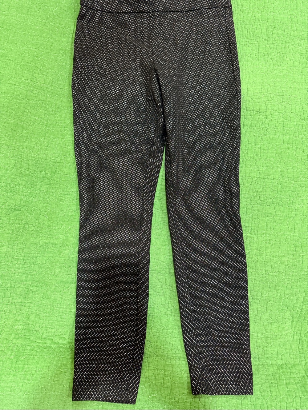 Nanette Lepore Black with Silver Metallic Ankle Pants